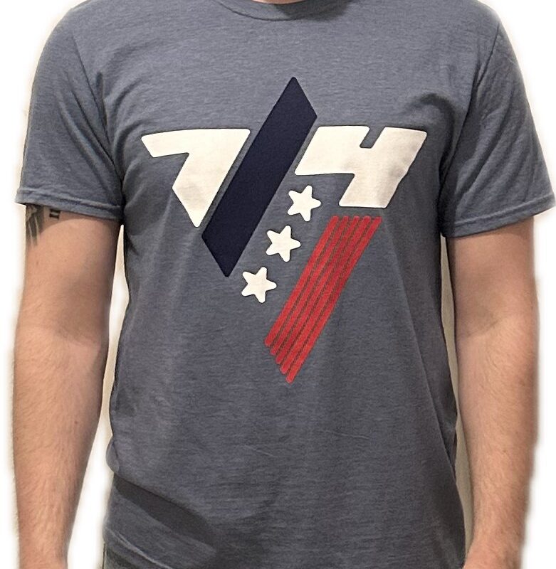 Men's (Unisex) T-SHIRT Blue/Independence Day