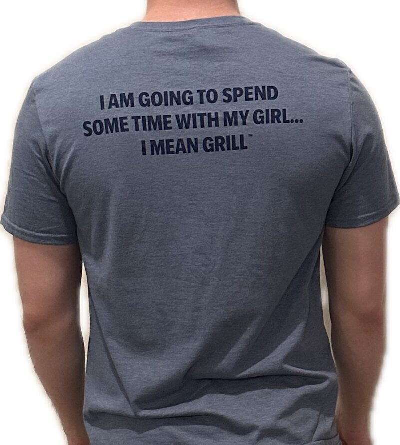 Men's (Unisex) T-SHIRT Blue/Spend Time with my Girl/Grill - Image 2