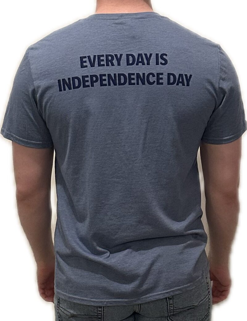 Men's (Unisex) T-SHIRT Blue/Independence Day - Image 2